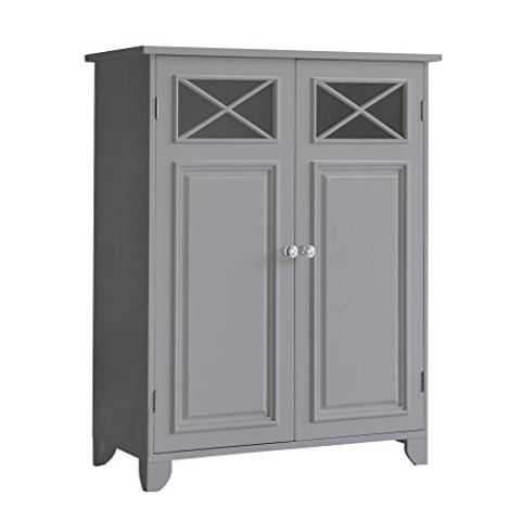 Teamson Home Badezimmer Dawson Grau Freistehender Holzschrank EHF-6841G