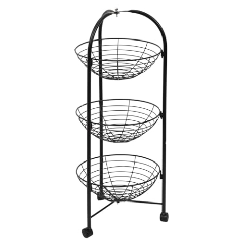 HOME DECO FACTORY The Servierwagen, rund, 3 Ebenen, aus Metall