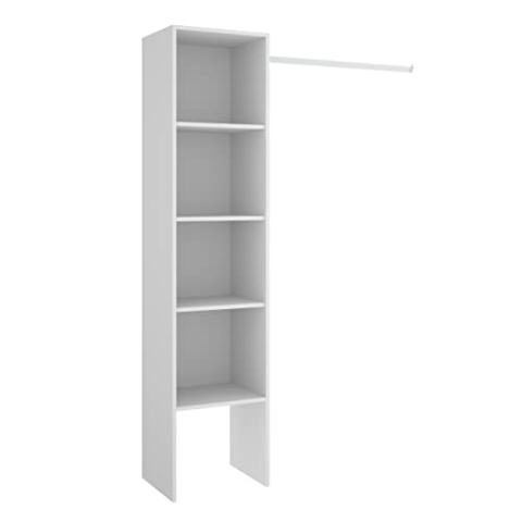 DEKIT GRUPO RIMOBEL Suit Kleiderschrank, Holz, Weiß, 186 x 138 x 40 cm