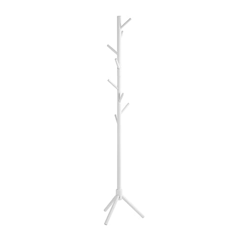 HAKU Möbel Garderobenständer weiß, Massivholz - Maße: H 174 cm x Ø 43 cm, Style: Traditional