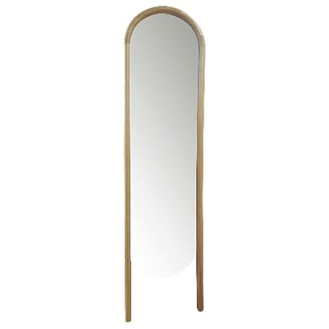 Romimex Spiegel mit Halterung, natürlich, 40 x 160 x 3 cm