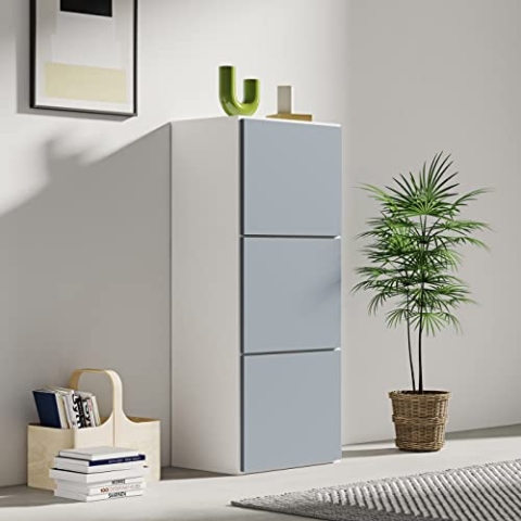 Symbiosis Bamboo Schuhmöbel Weiß und Grau Celadon