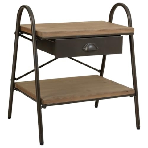 Alexandra House Living Nachttisch, Braun, 42 x 60 x 52 cm