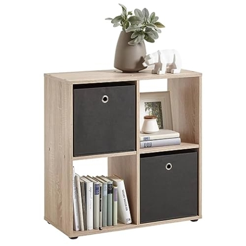 FMD Möbel, 248-400E Mega 400 Büchgerregal/ Würfelregal/ Aktenregal/ Standregal, eiche , Maße 70.0 x 71.5 x 33.0 cm (BHT)