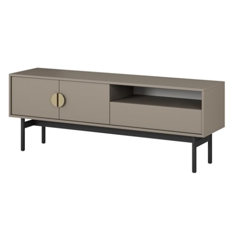 Selsey TV Schrank Board Sideboard Fernsehtisch Fernsehschrank 154 cm Schublade Fach Beige Stoon