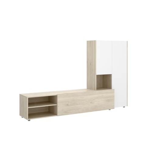 DEKIT GRUPO RIMOBEL KEI, Melamin, weiß/Natur, 140,6 x 227 x 40