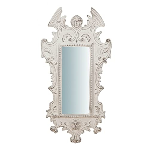 BISCOTTINI INTERNATIONAL ART TRADING Shabby Chic Wandspiegel 65x35 cm | Dekorative Wandspiegel | Eingangsspiegel
