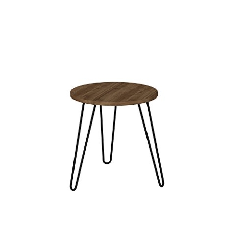 moebel17 Couchtisch Beistelltisch Wohnzimmertisch Sofatisch Kaffeetisch, Möbelstück für Wohnzimmer I Beren 4774 I Walnuss I 46,8 x 44 cm I mit Metallfüßen