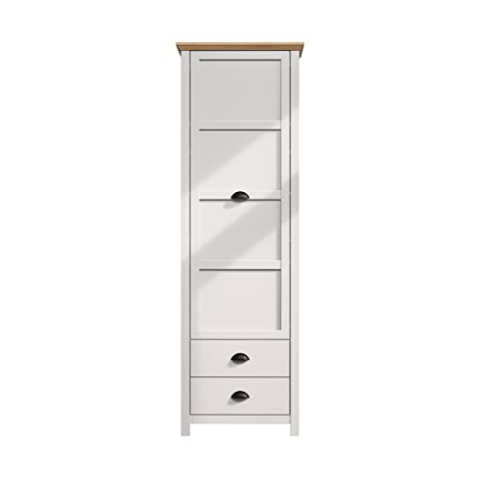 trendteam smart living - Garderobenschrank Schrank - Garderobe - Landside - Aufbaumaß (BxHxT) 65 x 201 x 41 cm - Farbe Lichtgrau mit Artisan Eiche - 2118129F4