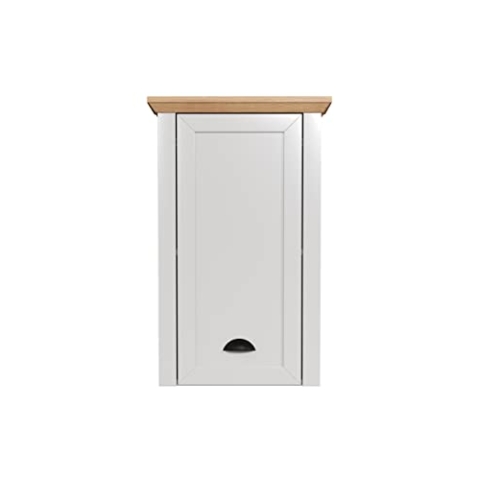 trendteam smart living - Hängeschrank Wandschrank - Badezimmer - Landside - Aufbaumaß (BxHxT) 46 x 73 x 24 cm - Farbe Lichtgrau mit Artisan Eiche - 2118503F4