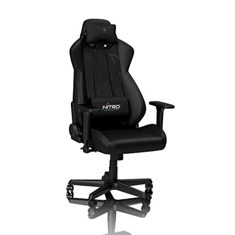 Nitro Concepts S300 EX Stuhl, PU-Kunstleder, Stealth Schwarz, 56 x 57 x 140 cm