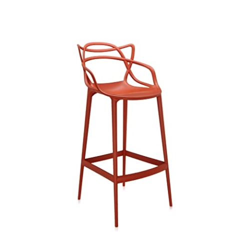 Kartell Masters Stool Hocker, Orange Rost, H.75