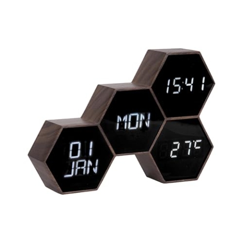 Karlsson, Tisch, Alarm, LED-Uhr, Schwarz, Einheitsgröße