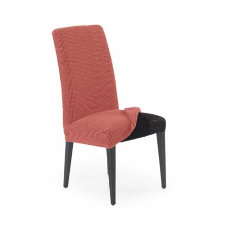 SOFASKINS® Esszimmerstuhlbezüge, 2er-Pack, super elastisch, atmungsaktiv und langlebig, Stuhlbezug mit Rückenlehne, einfach anzubringen, Größe 40-60 cm, Koralle