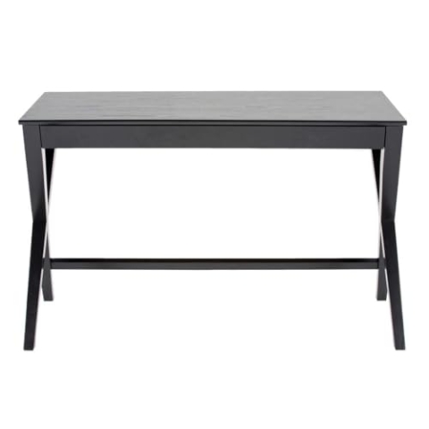 AC Design Furniture Walther Schreibtisch, B: 120 x T: 60 x H: 75 cm, Schwarz, Eiche, 1 Stk