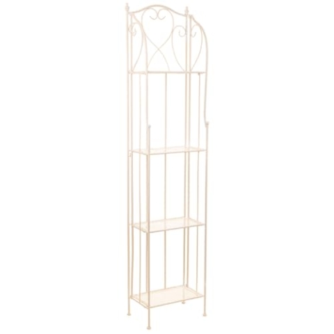 Alexandra House Living Regal weiß Metall Eisen 25 x 90 x 30 cm