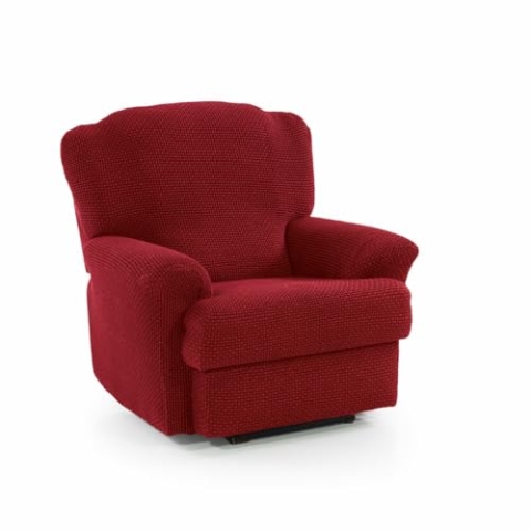 SOFASKINS® Sofabezug für Relaxsessel, super elastisch, Sofabezug mit einzigartigem Design, atmungsaktiv und langlebig, einfach anzubringen, Größe 70-90 cm, Rot