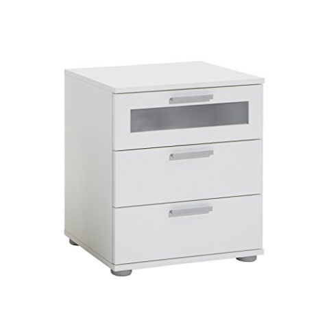 FMD Möbel, 616-002 Jack 2 Nachttisch, spanplatte, weiß, maße 45.0 x 53,5 x 38.0 cm (BHT)