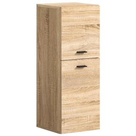 xonox.home Badezimmer Boston Badezimmerschrank Badschrank stehend Wandschrank hängend Standschrank Hängeschrank inEiche Sonoma Nb., ca.30x80x29 cm bodenstehend/hängend montierbar