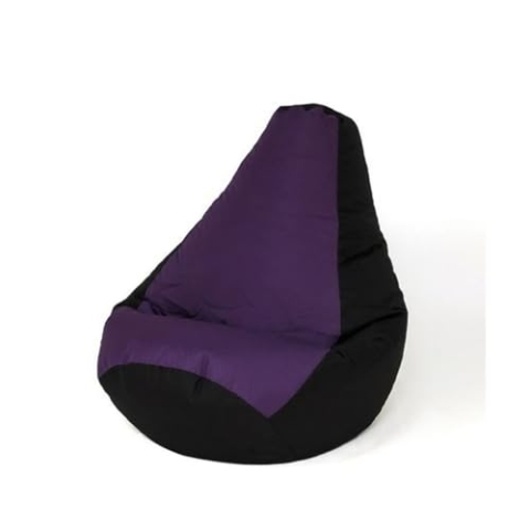 GO GIFT Sitzsack, Schwarz, Violett, 140 x 100 cm, Birne