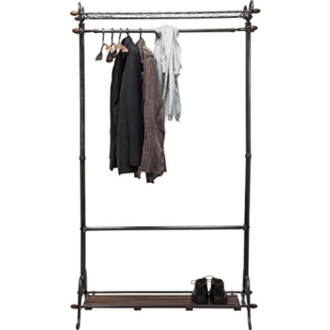 Kare Design Garderobenständer Cosmopolitan (13-tlg.), Garderobe Metall, Garderobenständer industrial, Schwarz, 170x100x56cm (H/B/T)