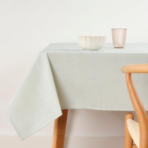 Belum Tischdecke, schmutzabweisend, Größe 300 x 140 cm, extraweich, Blau, 100, Stoff 100% Bio-Baumwolle, einfarbig, Tischdecke