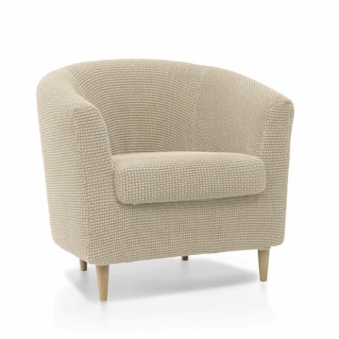 SOFASKINS® Sofabezug, super elastisch, Sofabezug, atmungsaktiv und langlebig, einfach anzubringen, Maße 60-90 cm, Beige