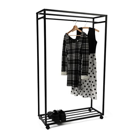 M2 Kollektion Kleiderständer Andorra 4 in schwarz, B/H/T = 90x150x35cm