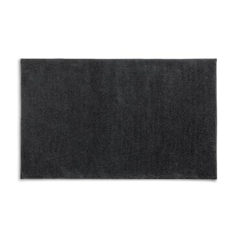 kela Badematte rutschfest 60 x 100 x 1,5 cm Maja, Badezimmerteppich dunkelgrau, waschbar, recyceltes Polyester, Flauschiger Badvorleger