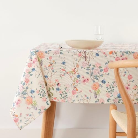Belum Tischdecke mit Fleckenabweisend, Größe 180 x 250 cm, extraweich, Mehrfarbig, 100, Stoff 100% Bio-Baumwolle, Modell 0120-341