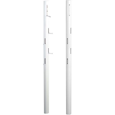 M2 Kollektion 701150 Garderobe / Wandgarderobe mit Klapphaken Palo, MDF Dekor Weiß Hochglanz, 185x8x4 cm