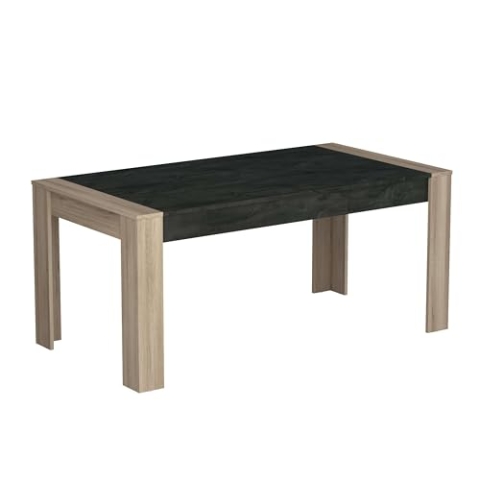 Générique Sheffield Table Haute 90x170 - Décor Chene brossé - L 170 x P 90 x H 77,10 cm