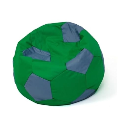 GO GIFT Sitzsack, Grün, Grau, Oxford-Fußball