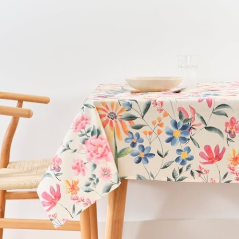 Belum Tischdecke mit Fleckenabweisend, Größe 240 x 155 cm, extraweich, Mehrfarbig, 100, Stoff 100% Bio-Baumwolle, Modell 0120-407