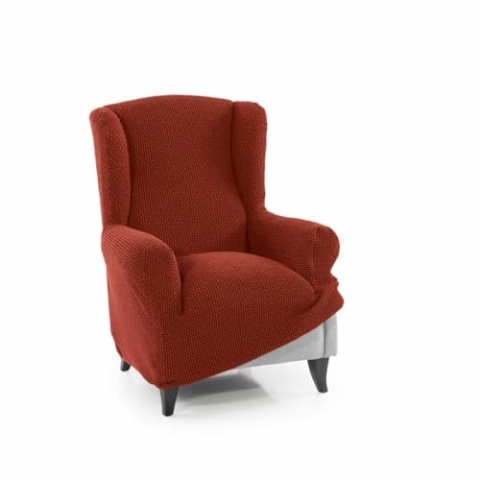 SOFASKINS® Sofabezug für 1-Sitzer, super elastisch, Sofabezug mit einzigartigem Design, atmungsaktiv, einfach anzubringen, Größe 70-110 cm, Dunkelorange