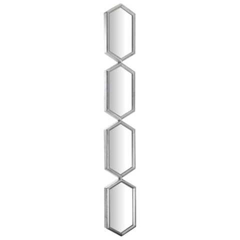Alexandra House Living Wandspiegel, silberfarben, Metall, 4 x 15 x 106 cm