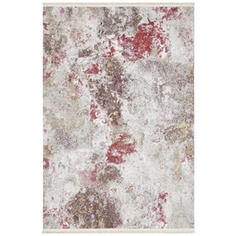 Nouristan Design Teppich mit Fransen Mago Rot Bunt, 160x230 cm