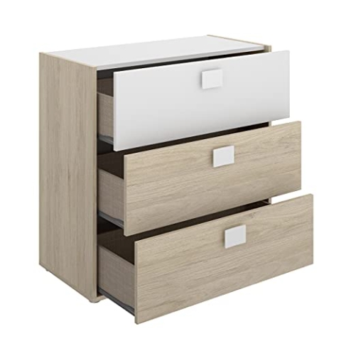 Rimobel DEKIT Grupo Dina Jugend-Kommode, Partikelplatten, Weiß, Normal