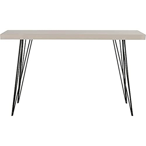 SAFAVIEH Contemporary Wooden Accent Table, in White and Black, 44 X 140 X 82.04