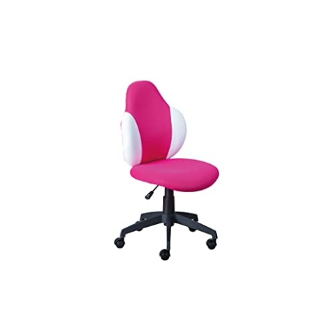 Inter Link - Schreibtischstuhl - Kinder Bürostuhl - Kinderdrehstuhl - Bezug Mesh - Rosa und Weiss - Jessi