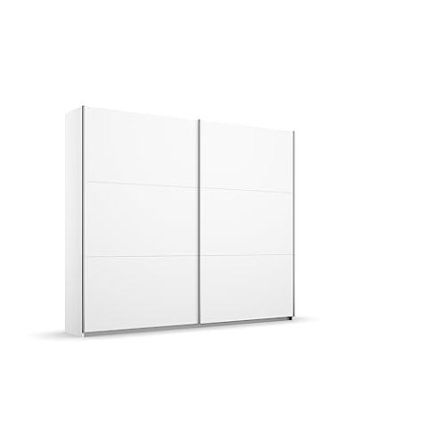 Rauch Möbel Aurelio Schrank Kleiderschrank Schwebetürenschrank, Alpinweiß, 2-türig, inkl. 2 Kleiderstangen, 2 Einlegeböden BxHxT 218x210x59 cm