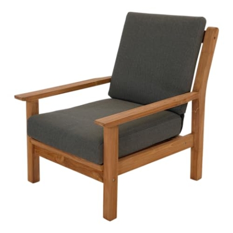 Loungestuhl Teak, inkl. Kissen