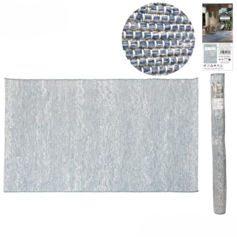Urban Living SUNNYDAYS LE FARNIENTE - Teppich Shilo AUSSEN/INNEN Elfenbein Silber BLAU 160X220CM