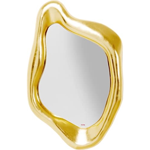 Kare Design Spiegel Hologram Gold, 119x76cm, edler Spiegel mit goldenem Rahmen in besonderer Form, verschiedene Ausführungen erhältlich, 9 x 75.5 x 119, 83206