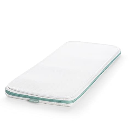 AEROSLEEP - ECOlution 2-in-1-Paket: Matratze + SafeSleep 3D Matratzenschoner für Babybett – 100% natürlich – antibakteriell – antiallergisch – hochwertige Qualität – temperaturregulierend – 90 x 40