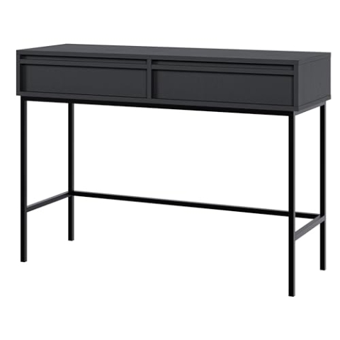 Selsey Schminktisch Makeup Tisch Frisiertisch Kosmetiktisch 110 cm Mit 2 Schubladen Schwarz Evo