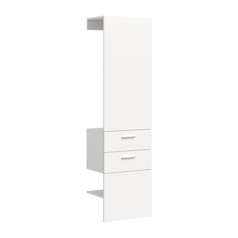 xonox.home Garderobe Vaga X7GA9623 Garderobenpaneel Wandgarderobe Flurpaneel in weiß Melamin, ca. 52x190x36 cm