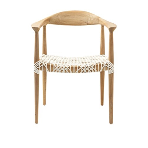 SAFAVIEH Bohemian Wooden Arm Chair, in Light Oak