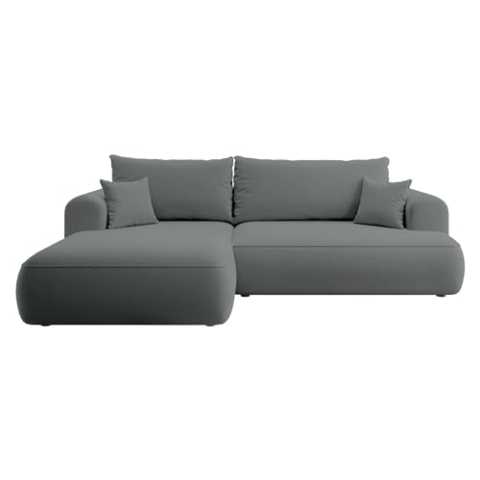 Selsey Sofa Ecksofa Eckcouch Schlafsofa Couch Mit Stauraum Schlaffunktion Pflegeleicht Polyurethanschaum L Form Links OVO Hellbeige Veloursoptik Castel