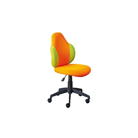 Inter Link - Schreibtischstuhl - Kinder Bürostuhl - Kinderdrehstuhl - Bezug Mesh - Orange und Grün - Jessi